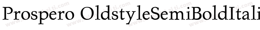 Prospero OldstyleSemiBoldItalic字体转换